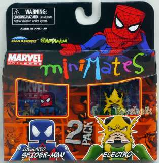 Marvel Minimates s30 SPIDER MAN & ELECTRO figures  