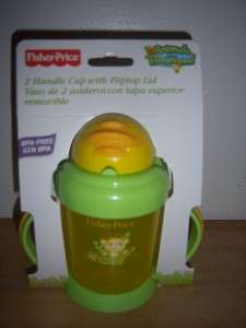 Fisher Price 2 Handle Cup w/ Flip Top Lid Animals of the Rainforest 