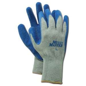 MultiMaster 9529 Cotton/Polyester Glove, Blue Latex Palm Coating, Knit 