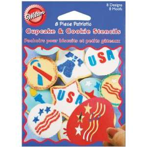    Cupcake & Cookie Stencils, 8/Pkg Patriotic Arts, Crafts & Sewing