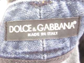 DOLCE & GABBANA Blue Denim Mini Skirt Sz 40  