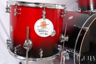 DW / PDP Platinum 3 Piece Drum Kit   Red To Black Fade  