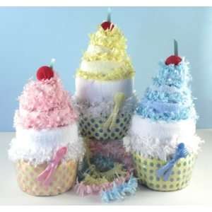  Baby Diaper Sundae/cake Centerpiece and Gift Set (Blue 