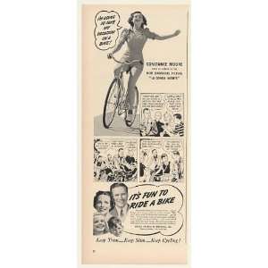  1940 Constance Moore Ride Bike Cycle Trades America Print 