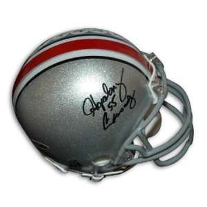 Autographed Howard Hopalong Cassady Ohio State Mini Helmet 