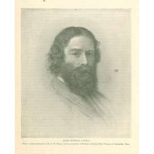  1898 Print Author James Russell Lowell 