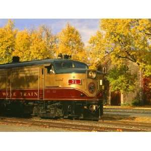 Napa Valley Wine Train Rolls through Rutherford, California, USA 