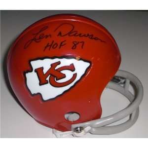 Len Dawson autographed KC Cheifs Mini Helmet