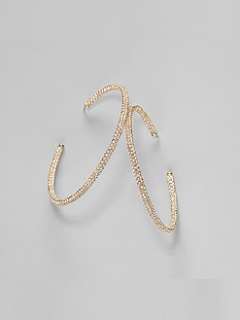 Adriana Orsini   Pave Hoop Earrings/2¼