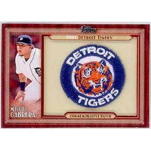 Miguel Cabrera 2011 Topps 1961 Detroit Tigers Commemorative Patch