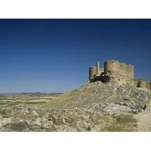 View of Castle, Consuegra, Toledo, Castile La Mancha, Spain Premium 