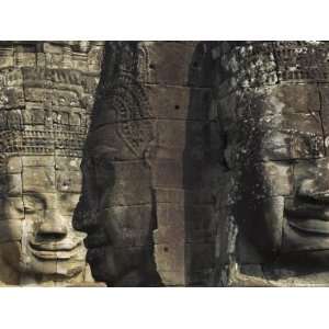  Stone Statuary of Human Faces, Ta Prohm Temple, Angkor 