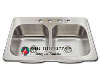 Topmount Sink Stainless Steel Double Bowl New  