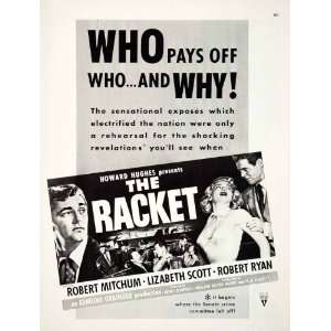 com 1951 Ad Racket Howard Hughes Robert Mitchum Lizabeth Scott Robert 