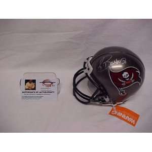 Ronde Barber Autographed Tampa Bay Buccaneers Mini Football Helmet w 