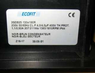 New ECOFIT 2GDS25 133x190R double inlet Blower 133 fan  