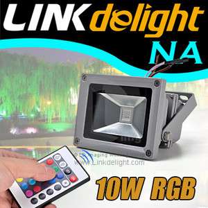   16 Single Colors RGB Waterproof LED SPOTLIGHT Flood Wash Light +Remote