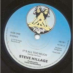   ALL TOO MUCH 7 INCH (7 VINYL 45) UK VIRGIN 1976 STEVE HILLAGE Music