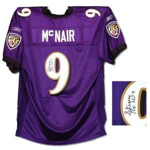 Steve McNair Baltimore Ravens Autographed Authentic Reebok Jersey
