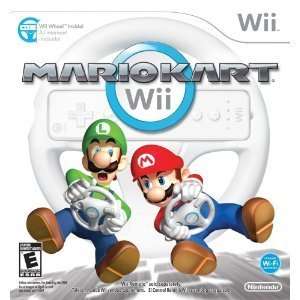 Mario Kart Wii with Wii Wheel (Nintendo Wii Video Game Fun Family 