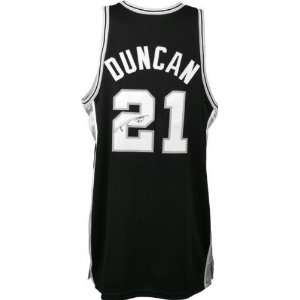 Tim Duncan San Antonio Spurs Autographed Black Nike Game Worn Jersey