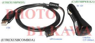 USB 2in1 Cable w Auto Adpter for Garmin Etrex GPS H NEW  