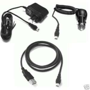 Car + Travel Charger + Sync Cable for Garmin Nuvi 205  