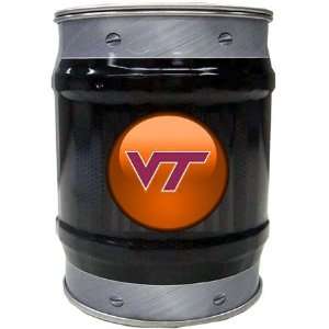 Virginia Tech Hokies VT NCAA Basketball Black And Grey Bolt Design Tin 