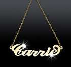 14k Gold Personalized Name Necklace Carr