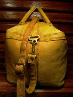   distressed COLOMBIAN leather gym duffle luggage travel messenger bag
