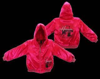 HANNAH MONTANA Hooded Glittery Fuschia Jacket Coat NWT  