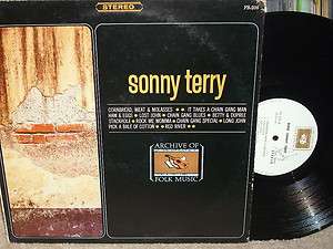 BLIND SONNY TERRY s/t LP Folk Archive BLUES HARMONICA  