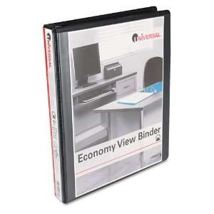 Round Ring Economy Vinyl View Binder, 1 Capacity, Black   Sold As 1 