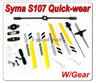 Syma S107 Helicopter Quick wear Parts Set Main Tail Blade & Gear 