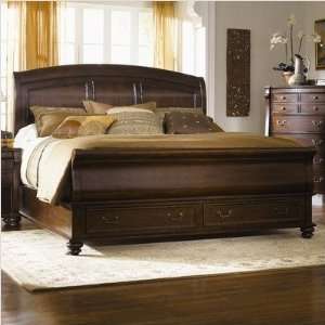  Bundle 97 Emerson Wood Sleigh Bed (5 Pieces) Size King 