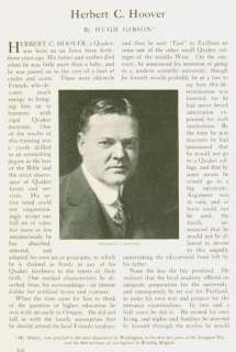 1917 Short Biography of Herbert C Hoover  