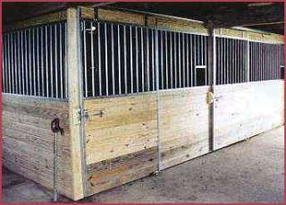 HORSE BARN STALL FRONTS GALVANIZED DOORS, 12 Ft. STALLS  
