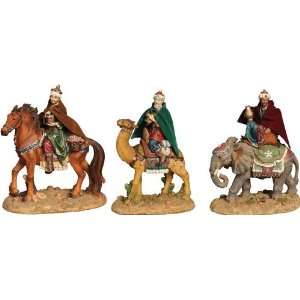  Polysresin Nativity Set   Three Wise Men   Cloth Cape   Set 