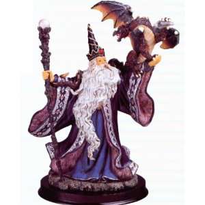  Wizard with Dragon Collectible Figurine