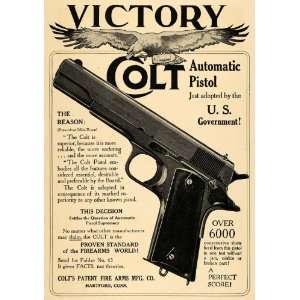   Automatic Pistol Hartford Gun Arms   Original Print Ad