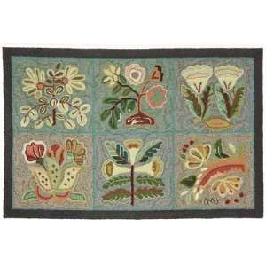  Claires Cottage 2x3 Floral hand hooked area rug