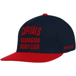   Capitals Navy Blue Red Hockey Club Flex Hat