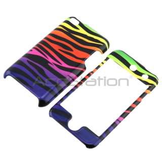   Colorful Zebra Hard Skin Case Cover For iPod Touch 4 4G 4th Gen  