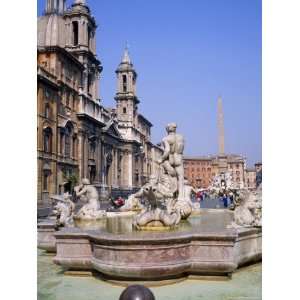  Fountain and Obelisk in the Piazza Navona in Rome, Lazio 