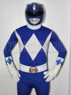   Morphin Power Rangers Blue Power Ranger Costume Suit v2 SHIPS FROM USA