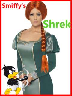 Official Ogre Shrek Princess Fiona Long Wig Licensed Smiffys  