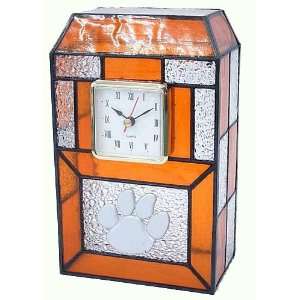  Clemson Tigers Leaded Stained Glass Desk Clock