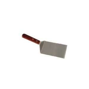 Scraper/Turner, 4 X 6, Solid Blade, Stainless Steel, Wood Handle(1 