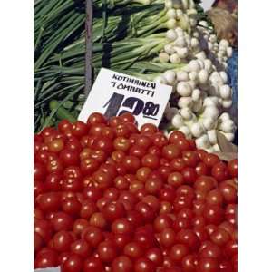  Tomatoes and Salad Onions on Sale at a Vegetable Market in 