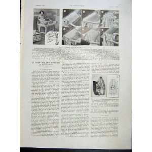   Iron Invention Ironing Radiator Heat French Print 1933